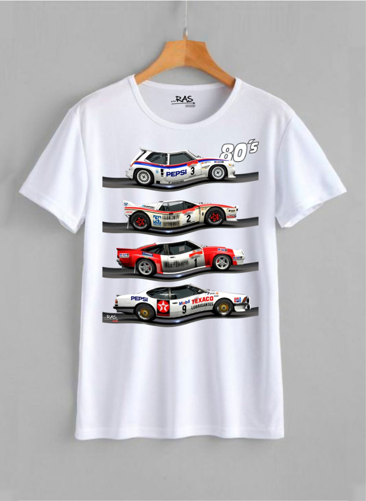 CAMISETA Rallyes en Canarias 80s 